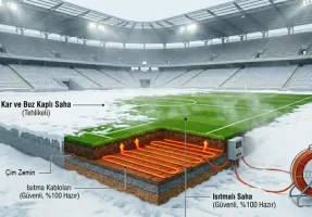 futbol sahası hibrit çim zemin ısıtma